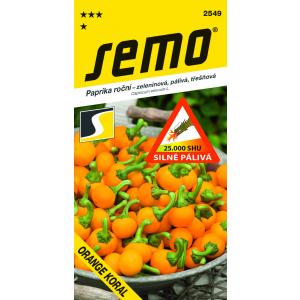 Semo Paprika zelena ljuta naranča Koral brzo polje 0,6 g 25.000 SHU